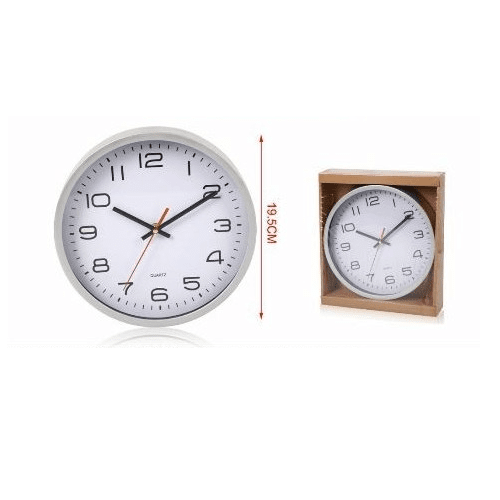 Reloj de pared 20 cm  Blanco