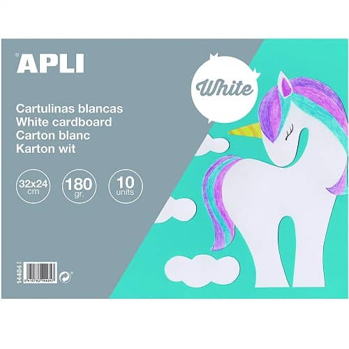Bloc de cartulinas blancas APLI 32 x 24 cm (10 uds)