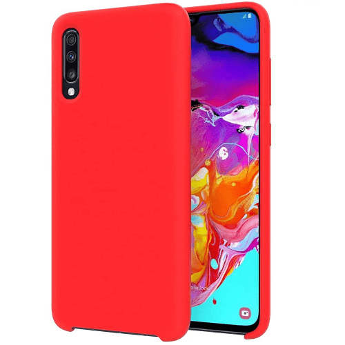Funda silicona Samsung Galaxy A70 textura suave  Rojo