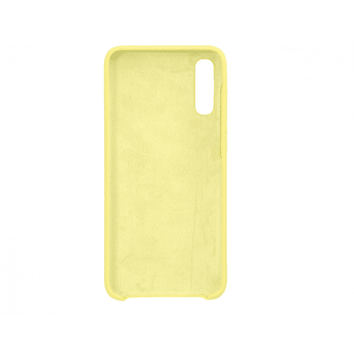 Funda silicona Samsung Galaxy A70 textura suave  Amarillo claro