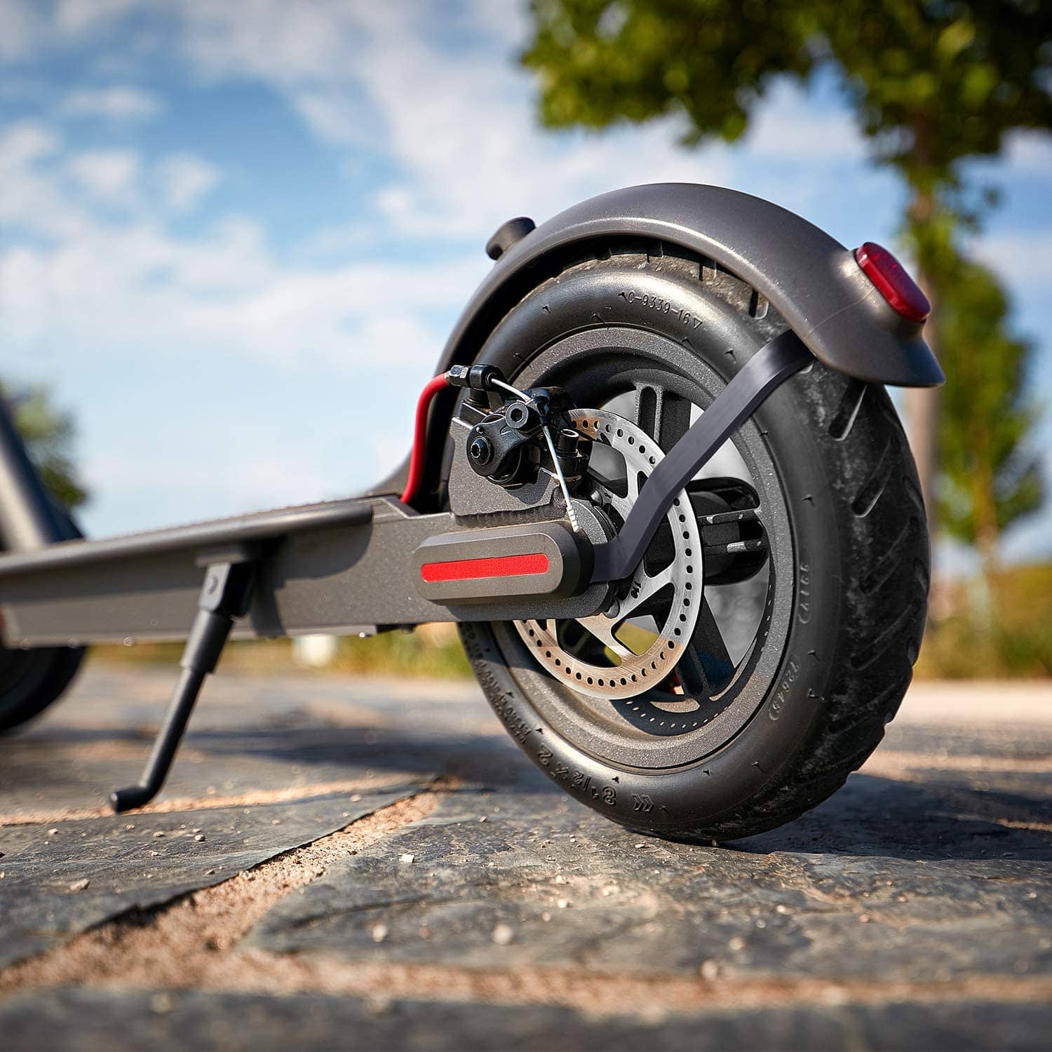 Guardabarros trasero compatible con Xiaomi con soporte  Negro