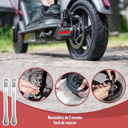 Camara aire compatible con Xiaomi neumatico repuesto (2 uds)  Negro