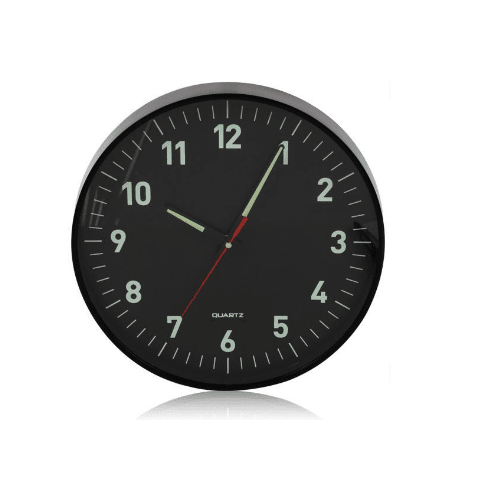 Reloj de pared luminoso 30 cm v2  Negro