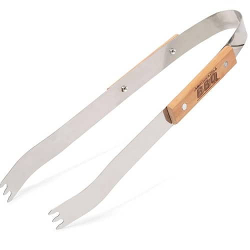 Pinza para barbacoa mango madera