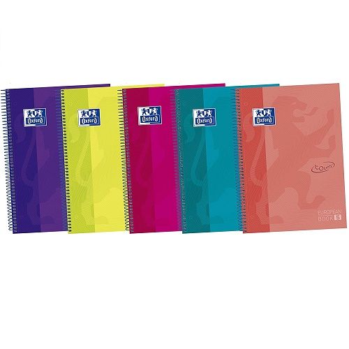 Pack 5 Cuadernos Oxford ebook A4 120 Hojas  Multicolor