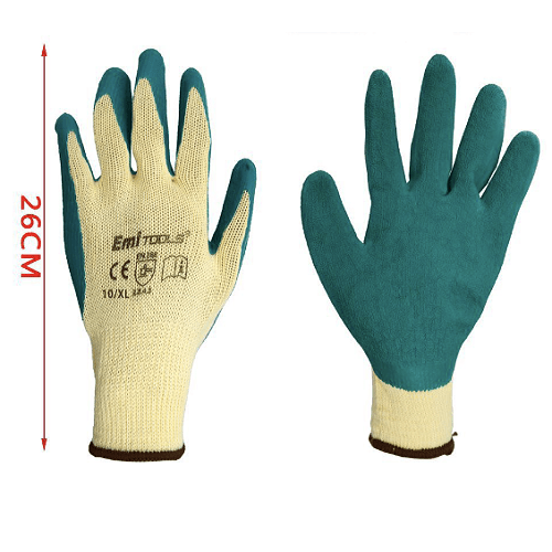 Guantes de Trabajo en fibra Nylon recubrimiento de PU Talla XL Amarillo