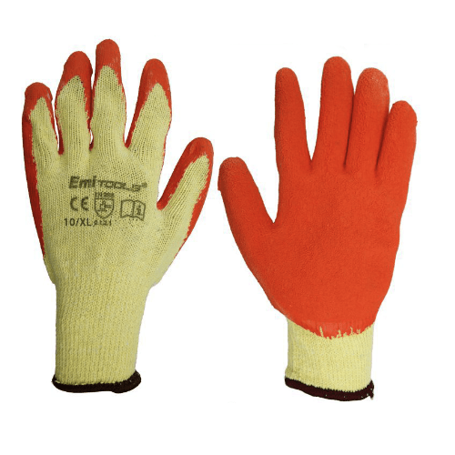 Guantes de Trabajo fibra de Nylon recubrimiento de PU Talla XL Amarillo