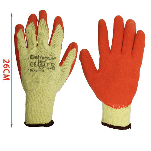 Guantes de Trabajo fibra de Nylon recubrimiento de PU Talla XL Amarillo