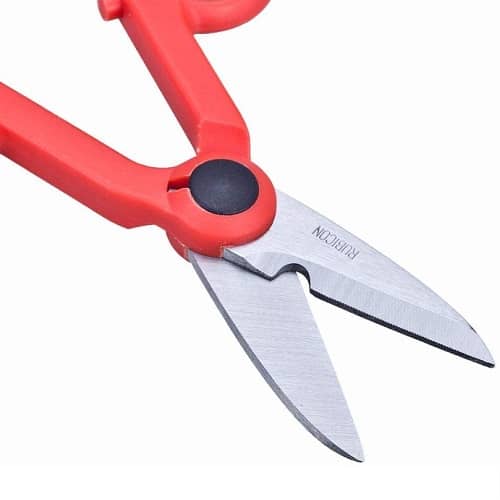 Tijera de electricista 14 cm inox  Rojo