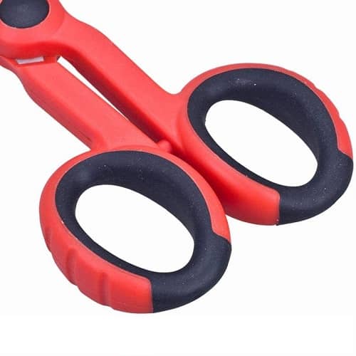 Tijera de electricista 14 cm inox  Rojo