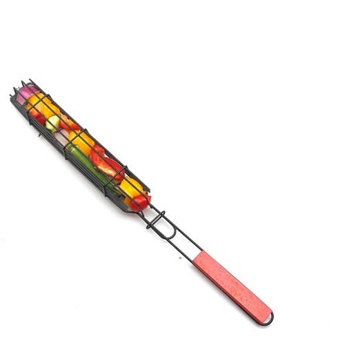 Parrilla cesta para pinchos barbacoa inox