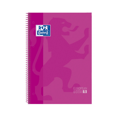 Cuaderno Oxford Classic A4 cuadricula 5x55 - 80 Hojas  Fucsia