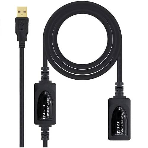 Cable USB 2.0 prolongador con Amplificador macho-hembra 15 M Negro