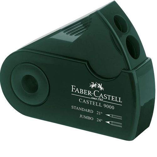 Afilalapiz doble Faber Castell 9000  Verde