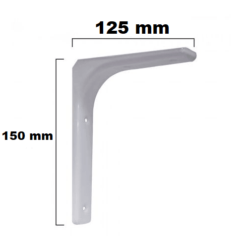 Escuadra para estanteria metalica 125x150 mm Blanco