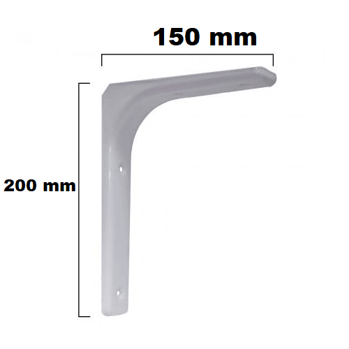 Escuadra para estanteria metalica 150x200 mm Blanco