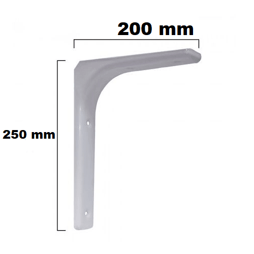 Escuadra para estanteria metalica 200x250 mm Blanco