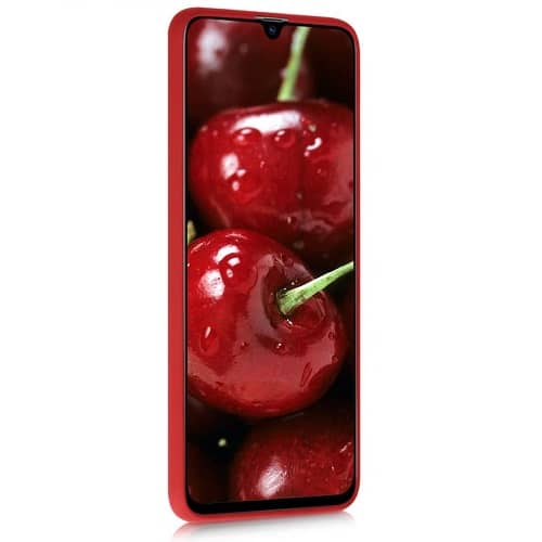 Funda silicona Samsung Galaxy A70 textura suave  Rojo
