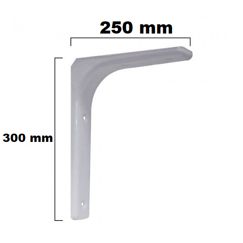 Escuadra para estanteria metalica 250x300 mm Blanco