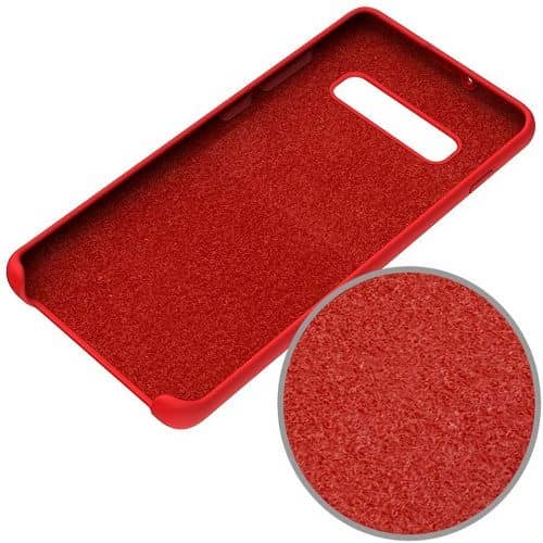 Funda silicona Samsung Galaxy A70 textura suave  Rojo