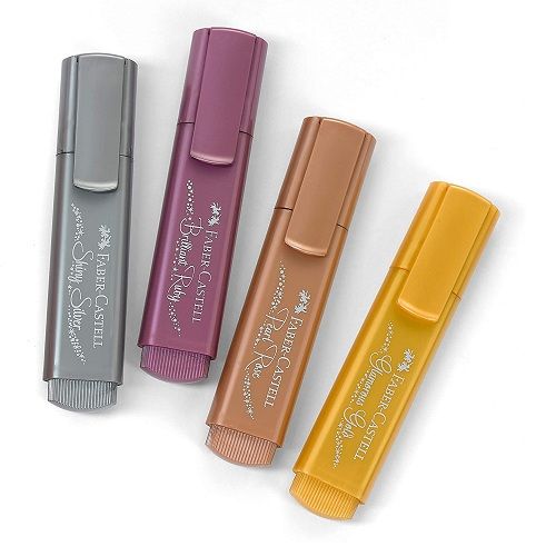 Estuche 4 Rotuladores Faber-Castell Metallic y Pastel  Multicolor