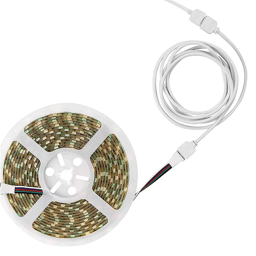 Cable de Extension Tira LED RGB 4 Pin Hembra a Hembra 50 cm Blanco