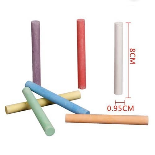 Pack 24 tizas para pizarra 8 cm  Multicolor