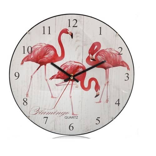 Reloj de pared flamingo 30 cm