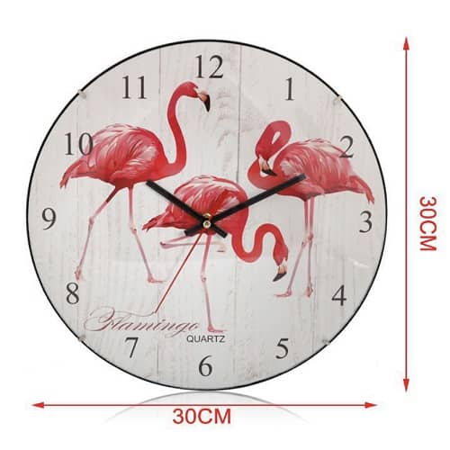 Reloj de pared flamingo 30 cm