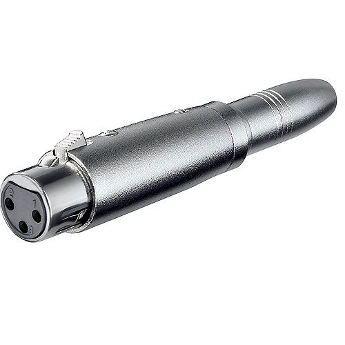 Adaptador XLR hembra a jack 6.35 hembra mono  Gris