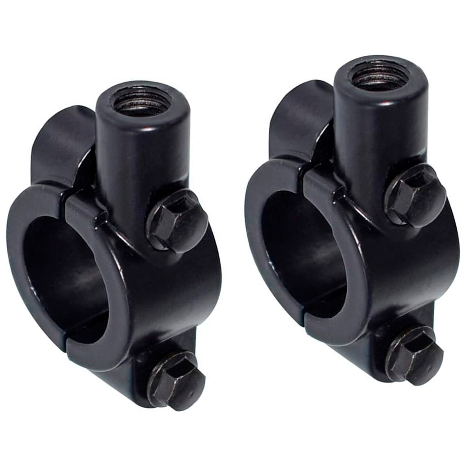 Abrazadera Montaje Espejo Retrovisor Para Moto De 10 mm (Pack 2 uds)  Negro