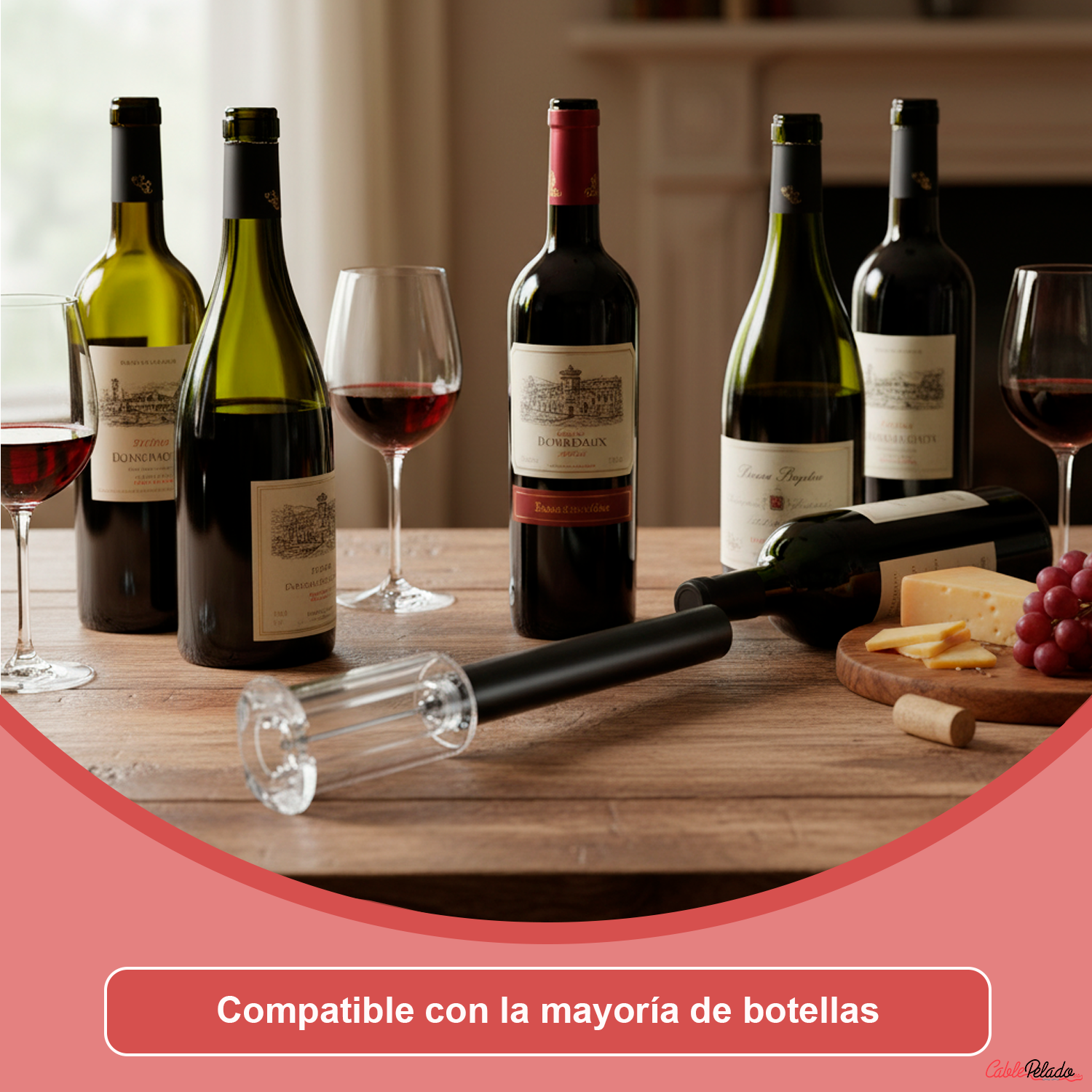 Abridor de Vino Aire Comprimido Presión