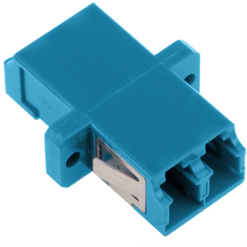 Acoplador de fibra optica LC a LC monomodo duplex  Azul