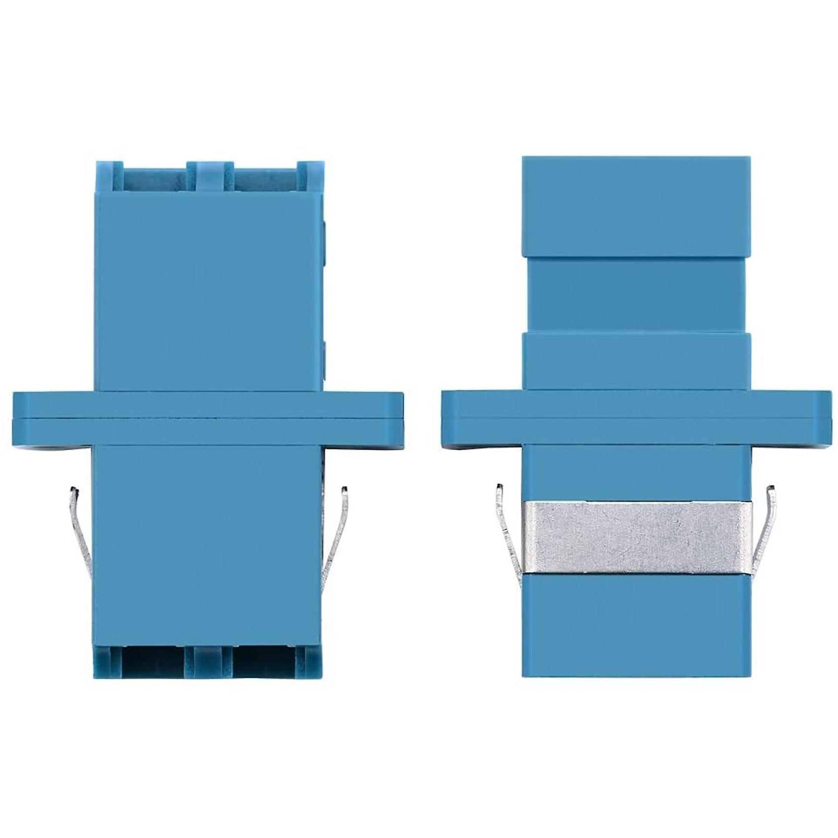 Acoplador de fibra optica LC a LC monomodo duplex  Azul