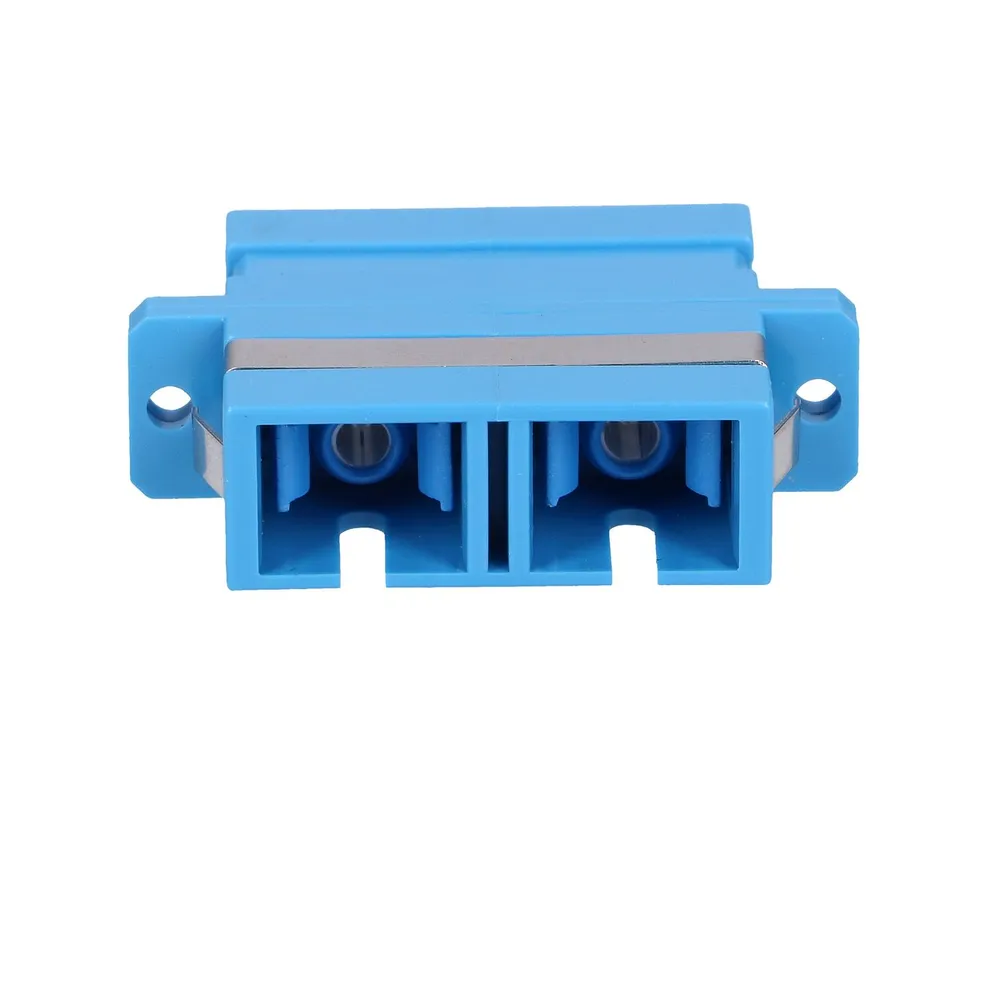 Acoplador de fibra optica SC a SC monomodo duplex  Azul