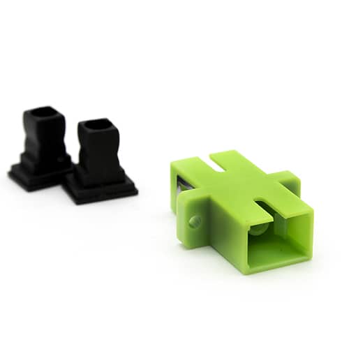 Acoplador de Fibra optica SC-APC monomodo simplex  Verde