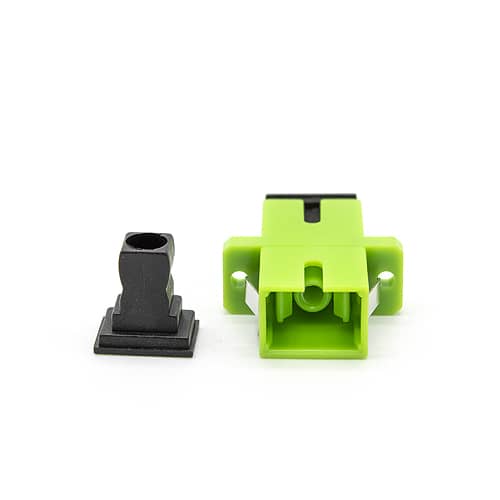 Acoplador de Fibra optica SC-APC monomodo simplex  Verde