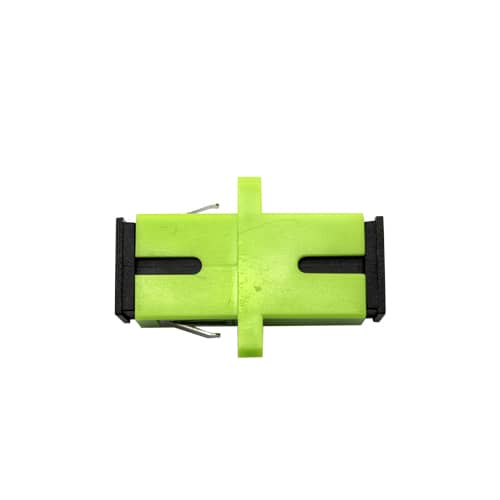Acoplador de Fibra optica SC-APC monomodo simplex  Verde