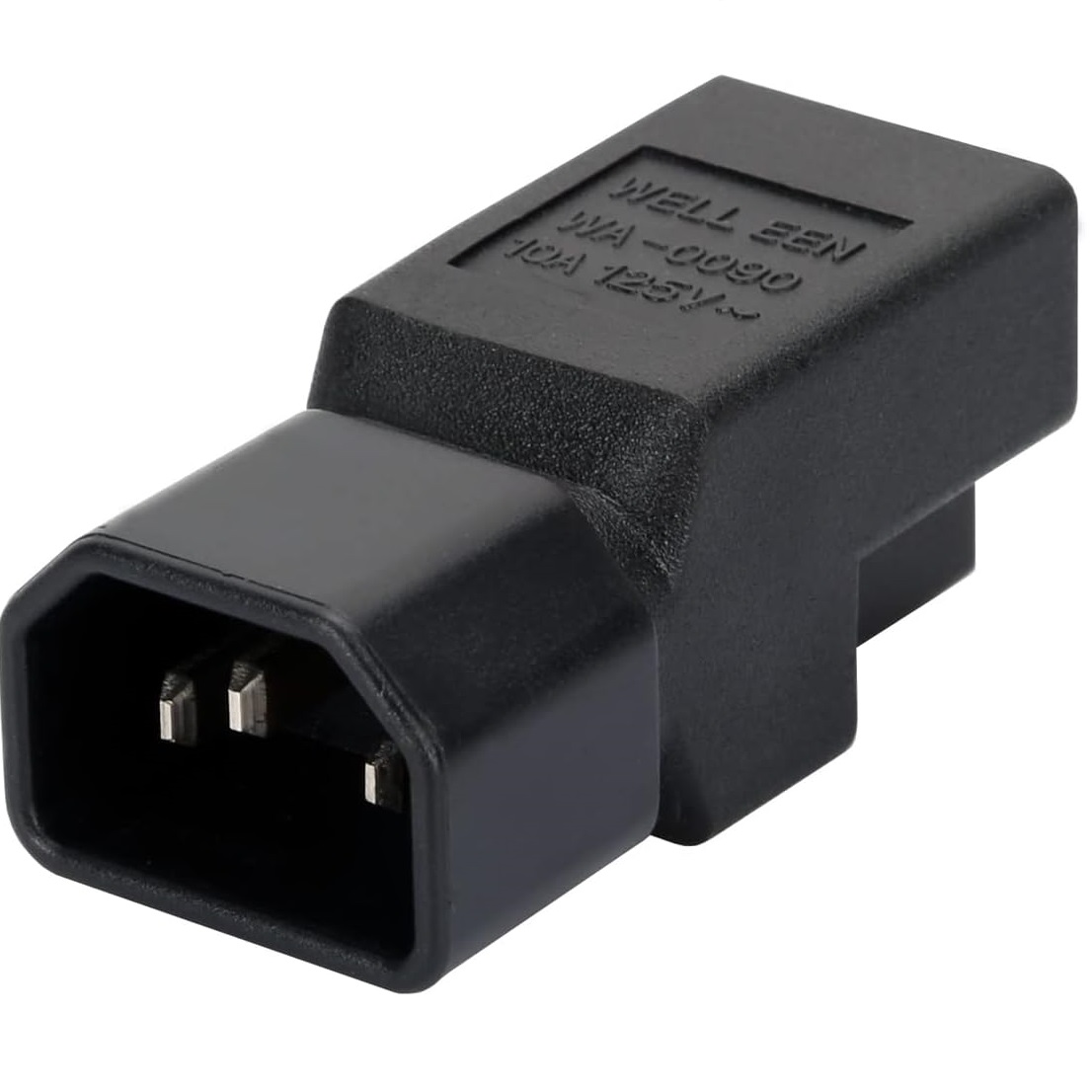 Adaptador alimentacion C14 macho a Nema 5-15R  Negro