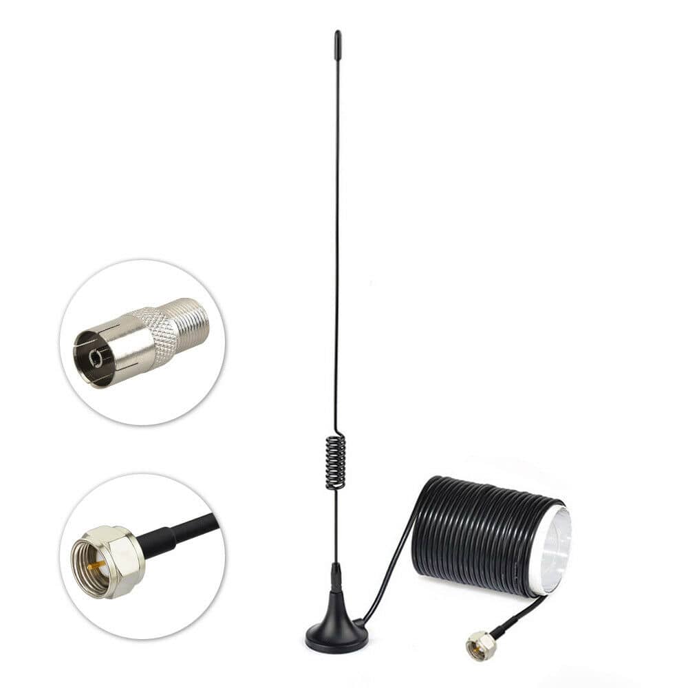 Adaptador antena F hembra a coaxial hembra  Negro