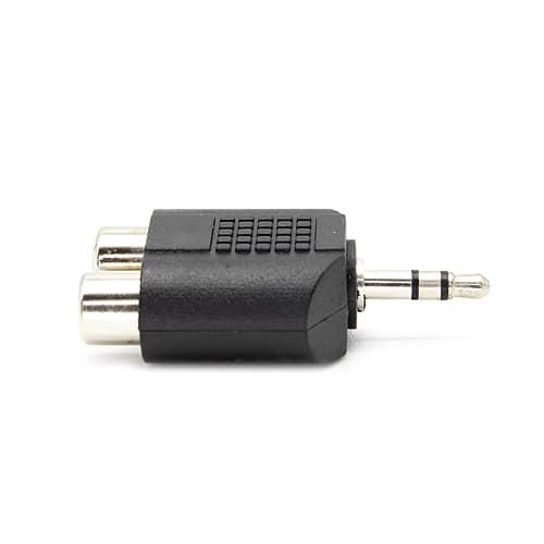 Adaptador audio Estereo 2xRCA/H-Jack 3.5/M  Negro