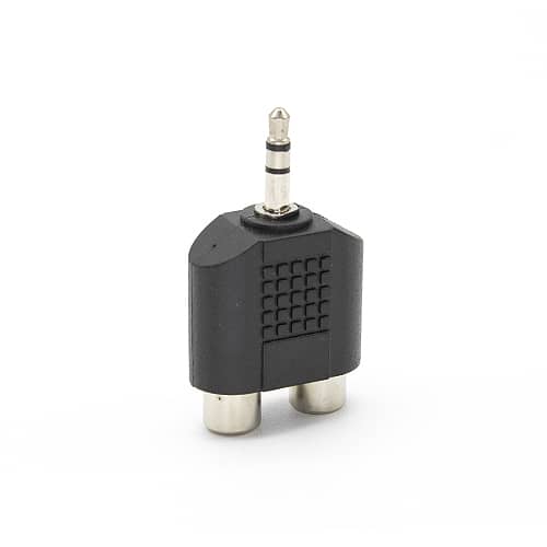 Adaptador audio Estereo 2xRCA/H-Jack 3.5/M  Negro