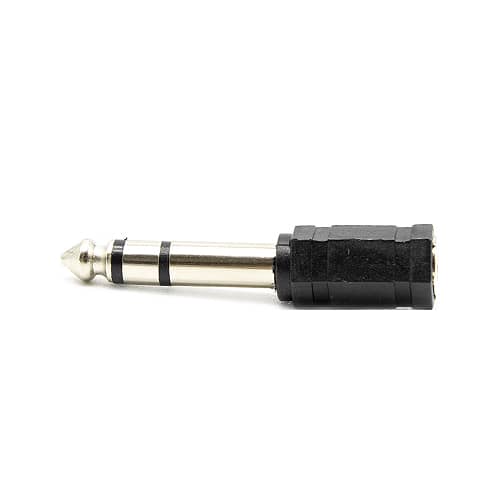 Adaptador audio estereo jack 3.5 hembra - jack 6.35 macho  Negro