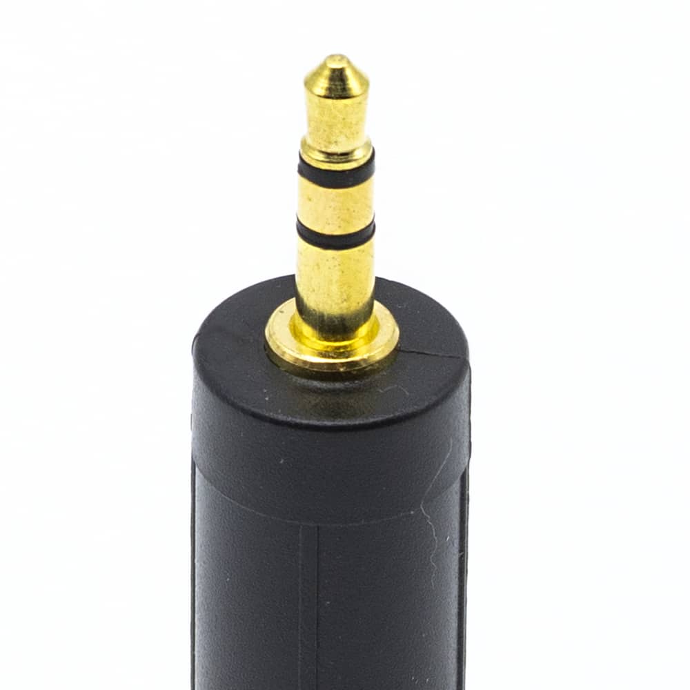Adaptador audio jack 6.35 mm Hembra  a 3.5 mm macho  Dorado