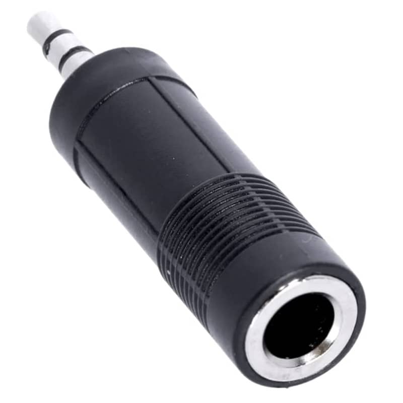 Adaptador audio estereo JACK 6.35/H-JACK 3.5/M  Negro