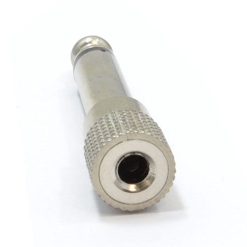 Adaptador audio jack 3.5 hembra estereo - jack 6.35 mono  Gris