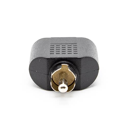 Adaptador Audio RCA Macho a 2 RCA Hembra  Negro
