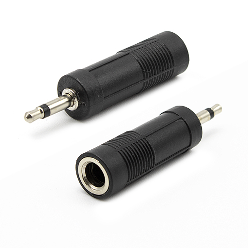 Adaptador audio mono JACK 6.35/H-JACK 3.5/M  Negro