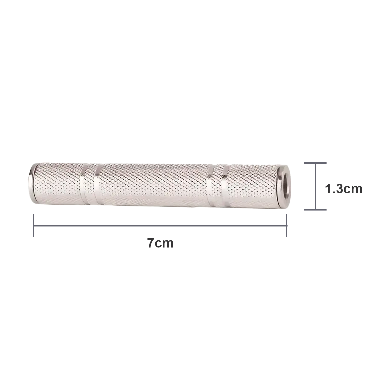 Adaptador audio mono JACK 6.35/H - JACK 6.35/H  Gris