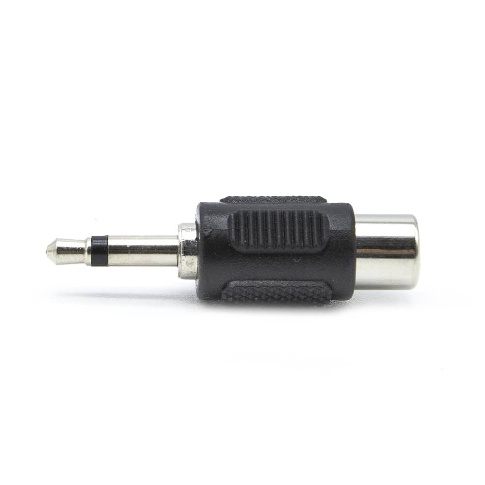 Adaptador audio mono rca a jack 3.5 macho  Negro